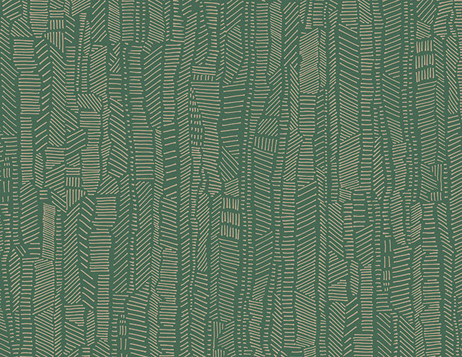 Linear Field Gilt Green