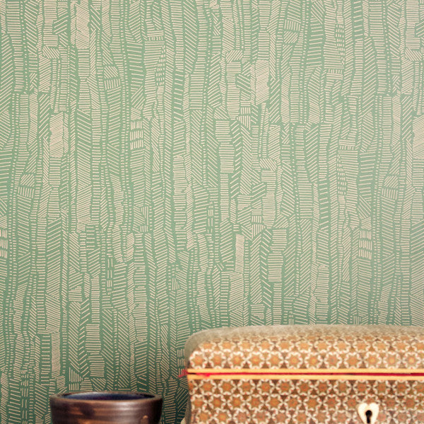 Linear Field Gilt Green