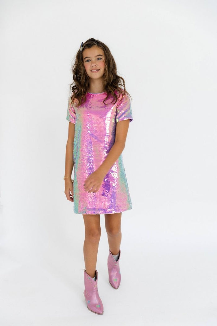 Lola + The Boys Lavender Haze Sequin Dress