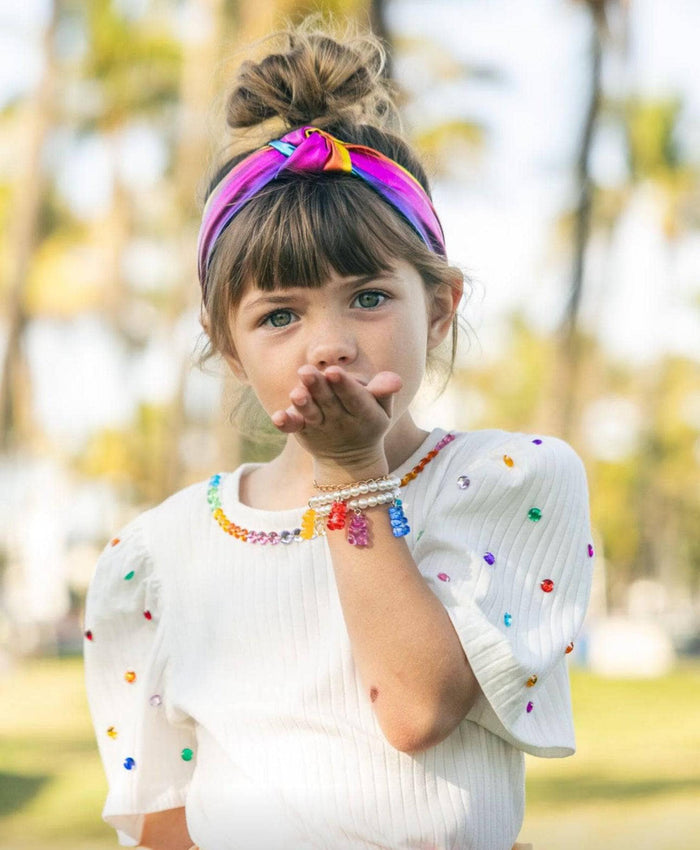 Lola + The Boys Queen Gem Short Sleeve White Tee