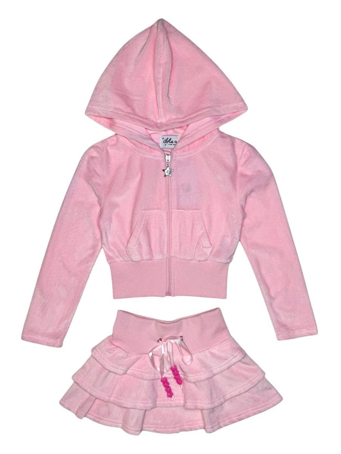 Lola + The Boys Velour Margot Set