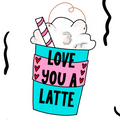 Love you a Latte Door Hanger
