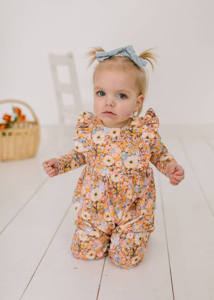 Mabel Romper in Pumpkin Bouquet