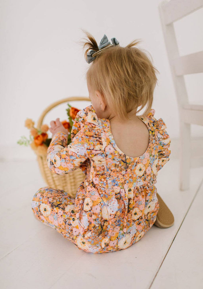 Mabel Romper in Pumpkin Bouquet