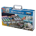 masterpieces Route 66 300-piece poker set packaging with poker chips, cards, and a car illustration.