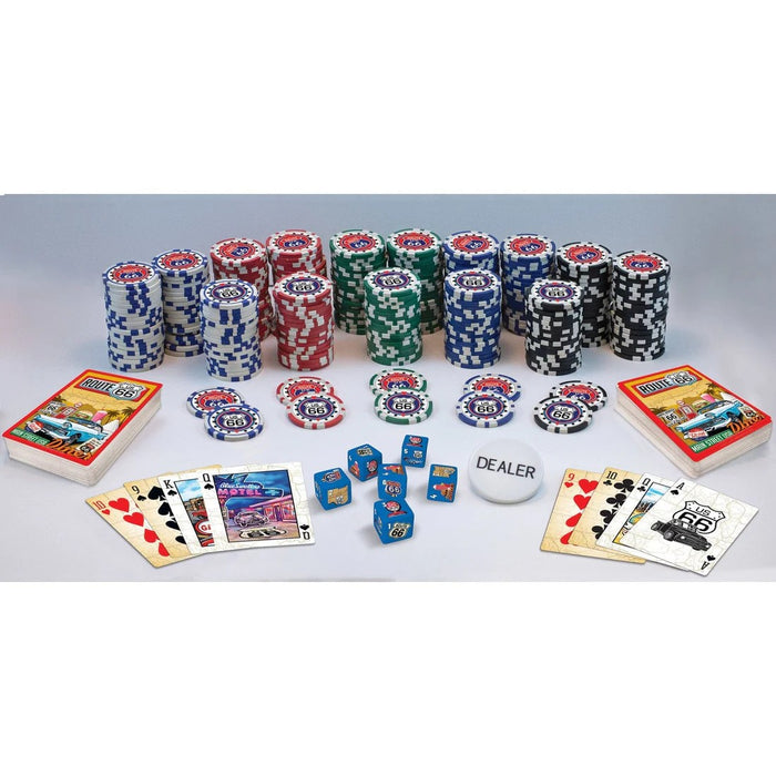 MasterPieces: Route 66 Poker Set: 300 Piece Casino‑Style Collector Set