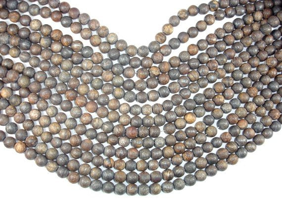 Matte Bronzite Beads, 8mm Round Beads-BeadBasic