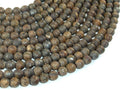 Matte Bronzite Beads, Round, 6mm-BeadBasic