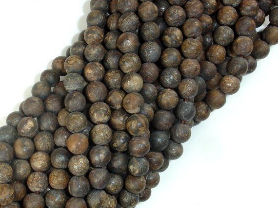 Matte Bronzite Beads, Round, 6mm-BeadBasic