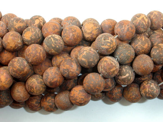 Matte Firework Jasper, 10mm Round Beads-BeadBasic