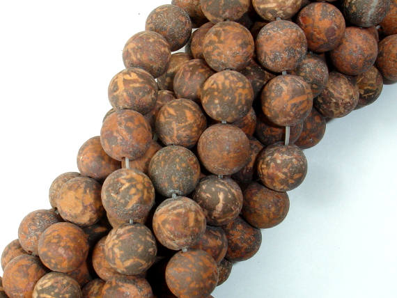 Matte Firework Jasper, 10mm Round Beads-BeadBasic