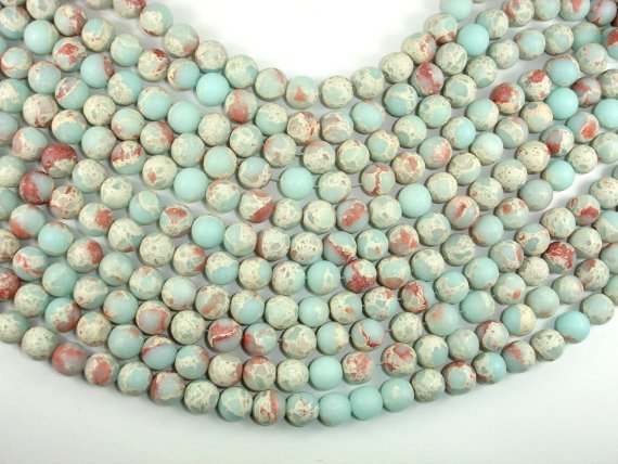 Matte Impression Jasper, 10mm Round Beads-BeadBasic