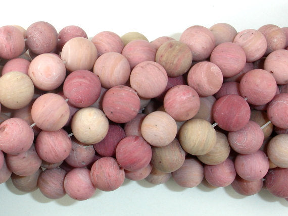 Matte Rhodonite Beads, 10mm Round Beads-BeadBasic
