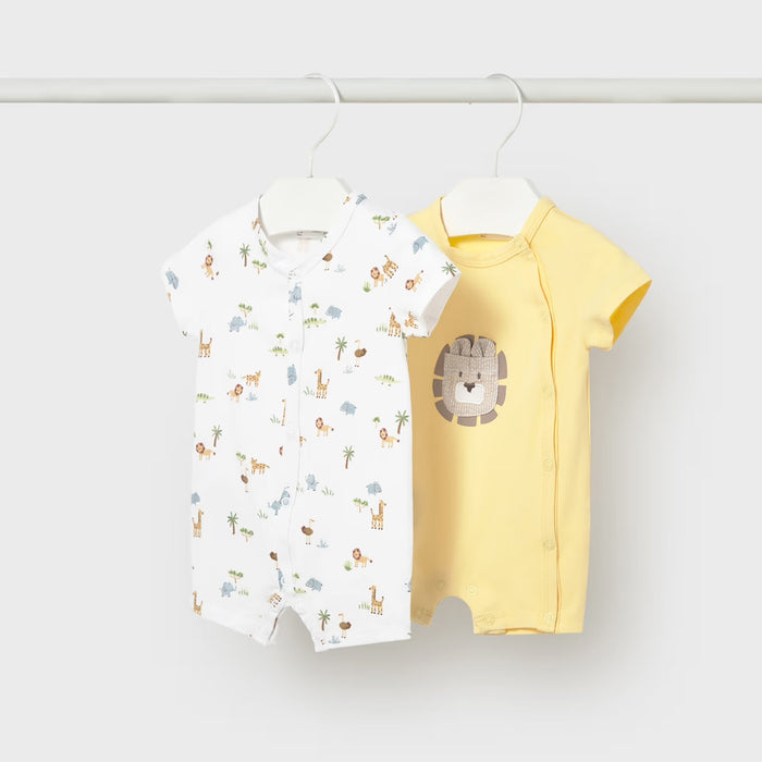 Mayoral Newborn Boy 2-Pack Romper Set | Sunny