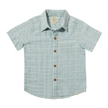 Me & Henry Newport Woven Shirt | Blue/Grey Stripe