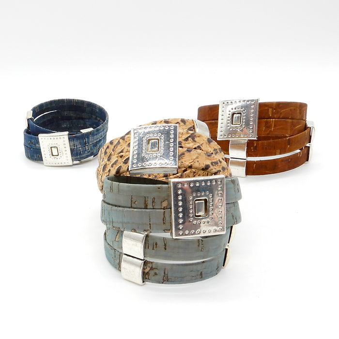 Med Double Wrap Portuguese Cork Bracelet