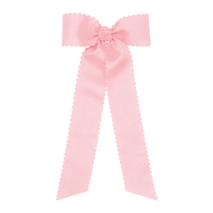 Medium Grosgrain Bowtie with Scalloped Edge and Streamer Tails