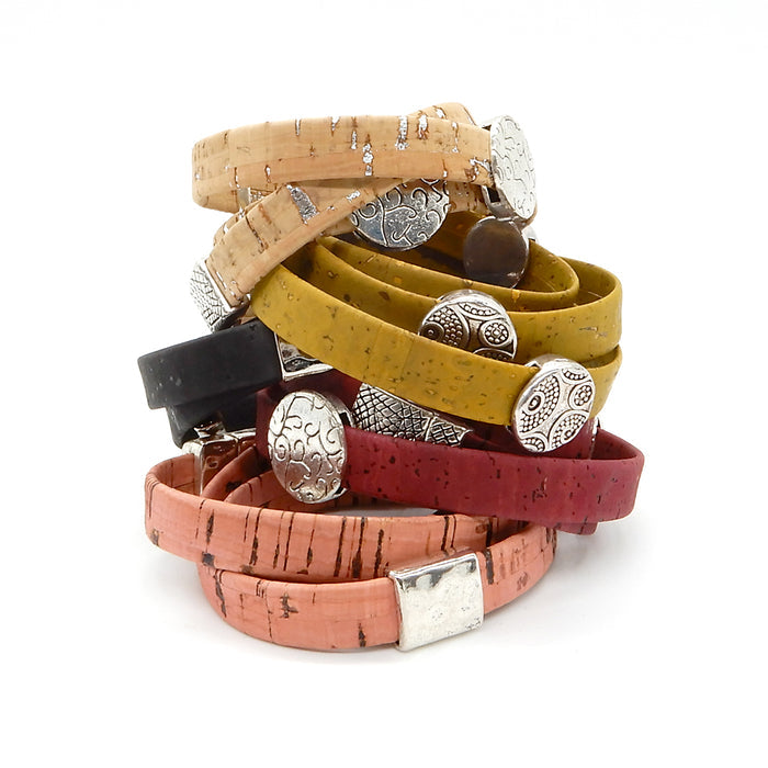 Medium Triple Wrap Portuguese Cork Bracelet