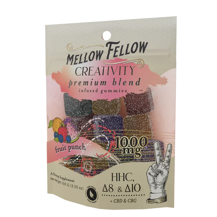 Mellow Fellow - M-Fusions - 20ct 1000mg Fruit Punch Gummies (6ct box)