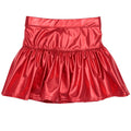 Metallic Gathered Skort Red