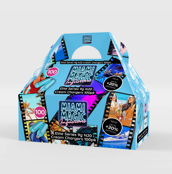 Miami Magic 100 Pack Cream Chargers - 9G Cartridges
