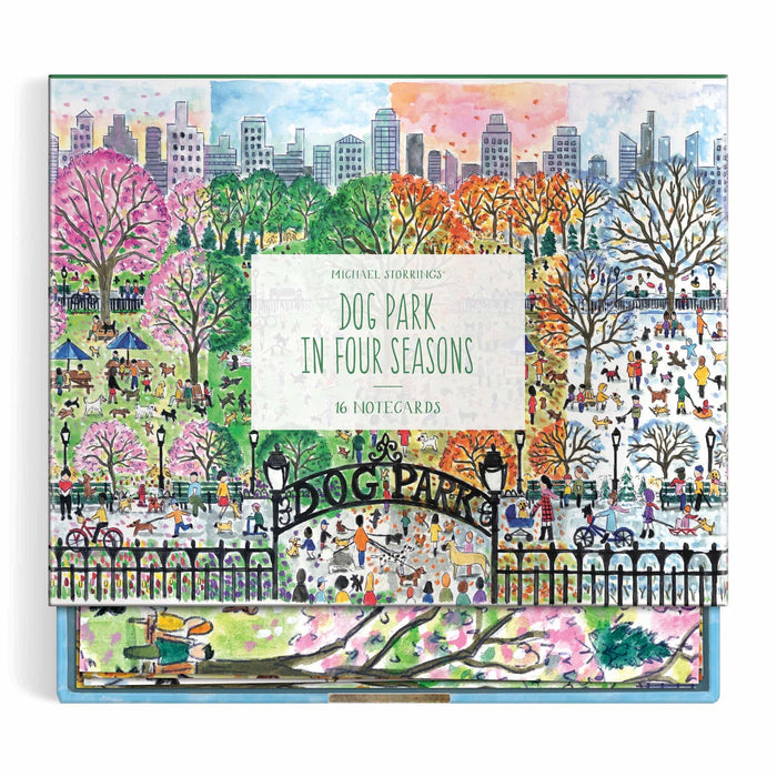 Michael Storrings Dog Park in Four Seasons Greeting Card Assortment