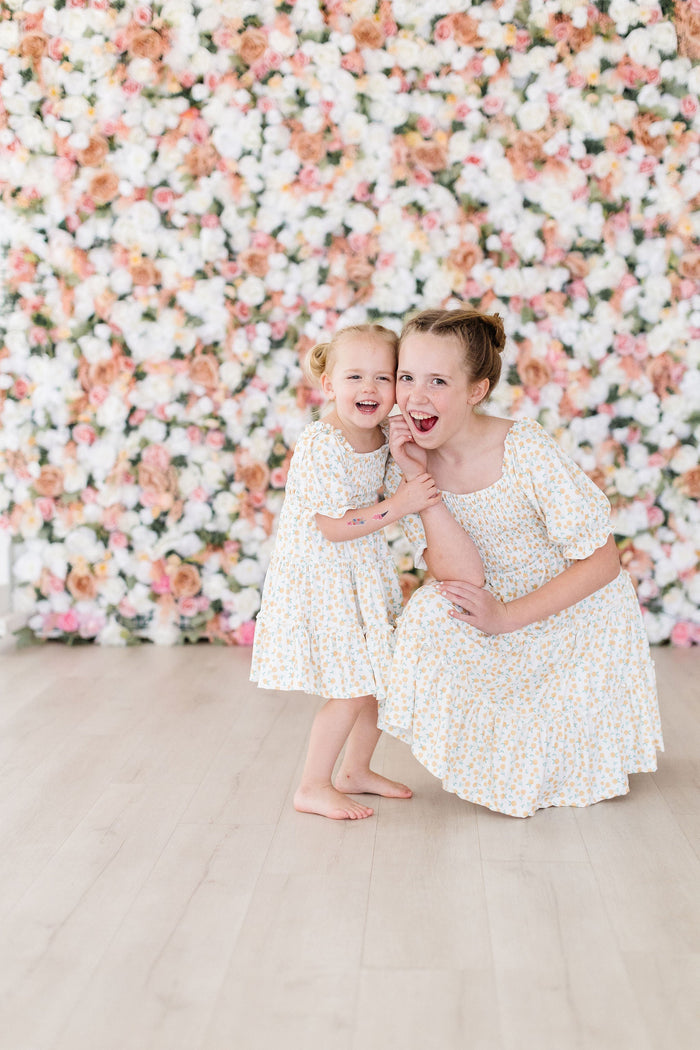 Mila & Rose Marvelous Marigolds Smocked Ruffle Dress