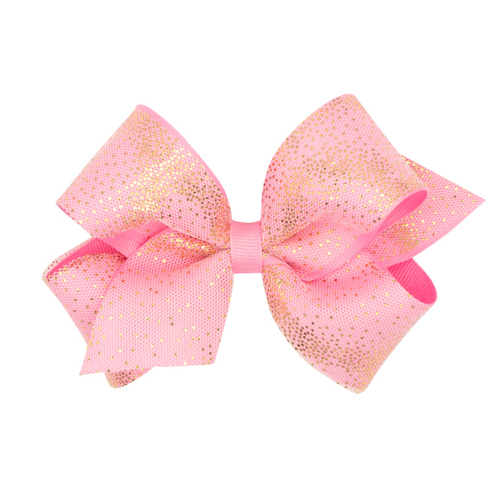 MINI GLD DOT TUL/GG OVRLY BOW