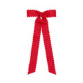 Mini Grosgrain Bowtie with Scalloped Edge and Streamer Tails