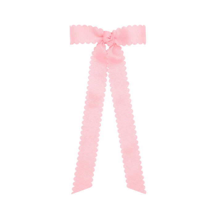 Mini Grosgrain Bowtie with Scalloped Edge and Streamer Tails