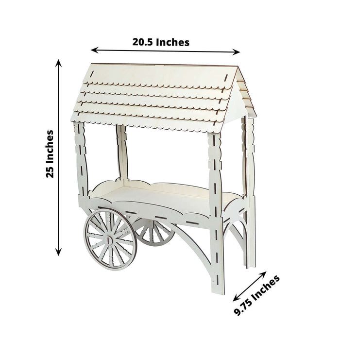 Wooden cart model with dimensions 20.5x25x9.75 inches.
