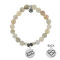 Moonstone Gemstone Bracelet with Grandmother Sterling Silver Charm T. Jazelle