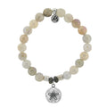 Moonstone Gemstone Bracelet with Sand Dollar Sterling Silver Charm T. Jazelle