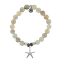 Moonstone Gemstone Bracelet with Starfish Sterling Silver Charm T. Jazelle
