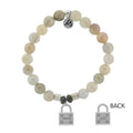 Moonstone Gemstone Bracelet with Unbreakable Sterling Silver Charm T. Jazelle