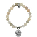 Moonstone Bracelet with Winter Wonderland Sterling Silver Charm