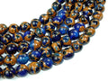 Mosaic Stone Beads, Blue, 8mm Round Beads-BeadBasic