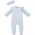 Mud Pie Blue Velour Sleeper & Headband Set