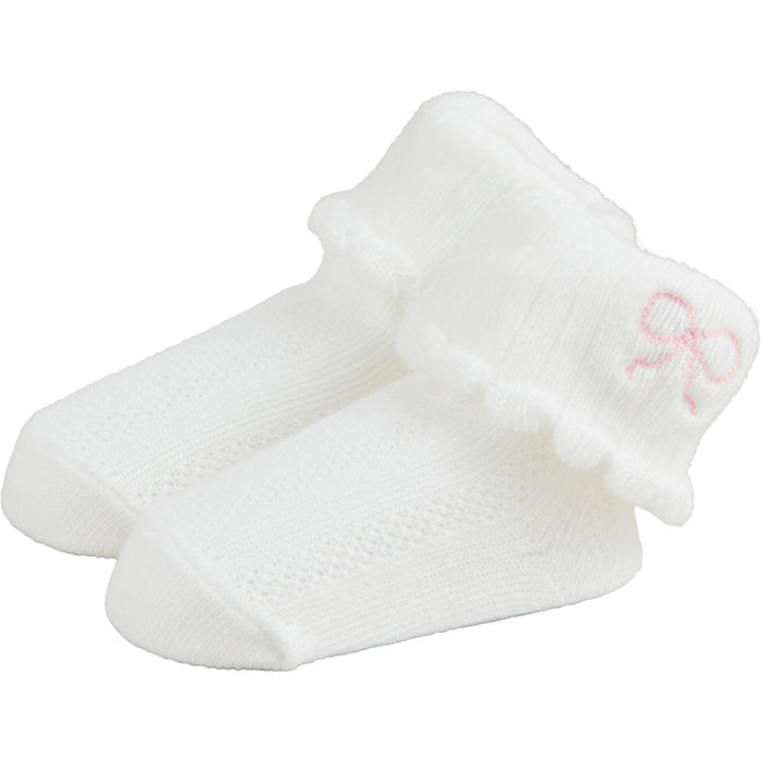 Mud Pie Bow Foldover Socks