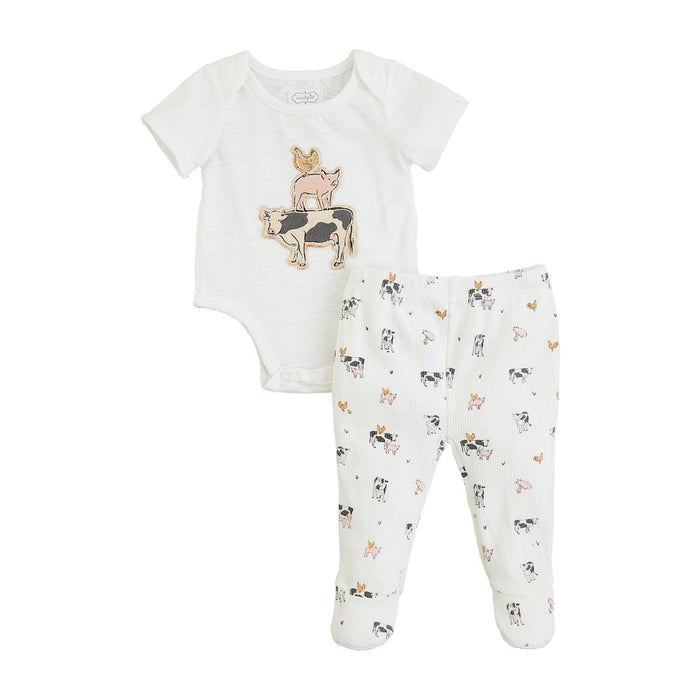 Mud Pie Farm Friends Crawler Set