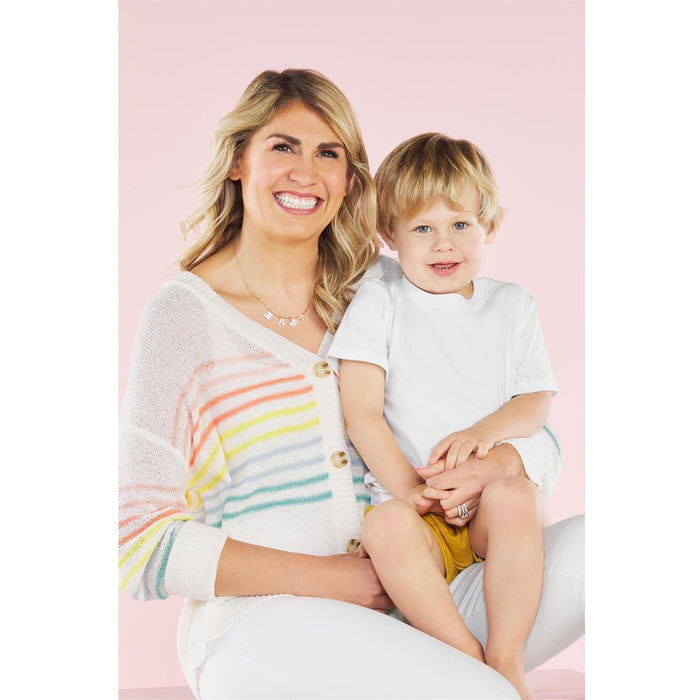Mud Pie Mom Necklace Blue