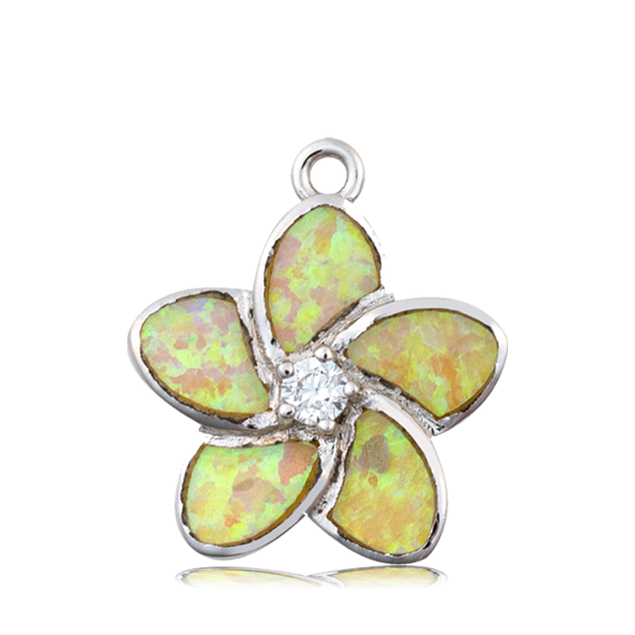 Multi Amazonite Stone Bracelet with Flower of Positivity Silver Charm