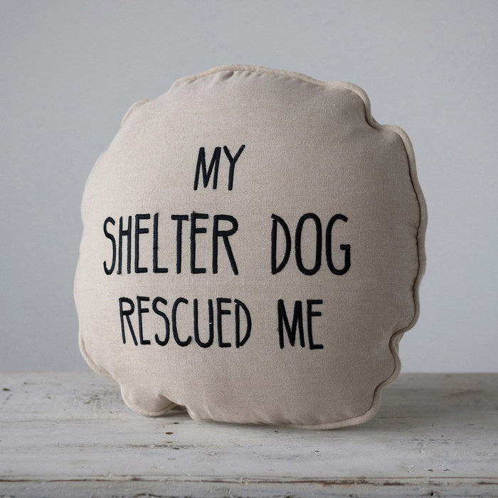 "My Shelter Dog Rescued Me" Pillow - Chapin Furniture