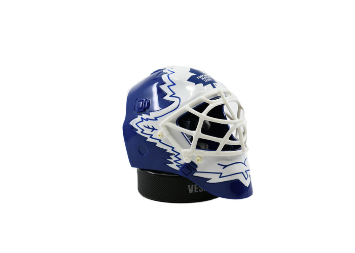 NHL Mini Plastic Goalie Mask & Puck - Vesa Toskala-Maple Leafs