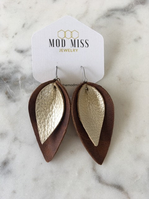 November 2019 {GRACE} Stacked Petal Earrings {Pre-Order:  Ships First Week of November}