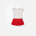 NTRL CO. Ruffled Sleeve Chant & Cheer Set | Gameday | Red & Black