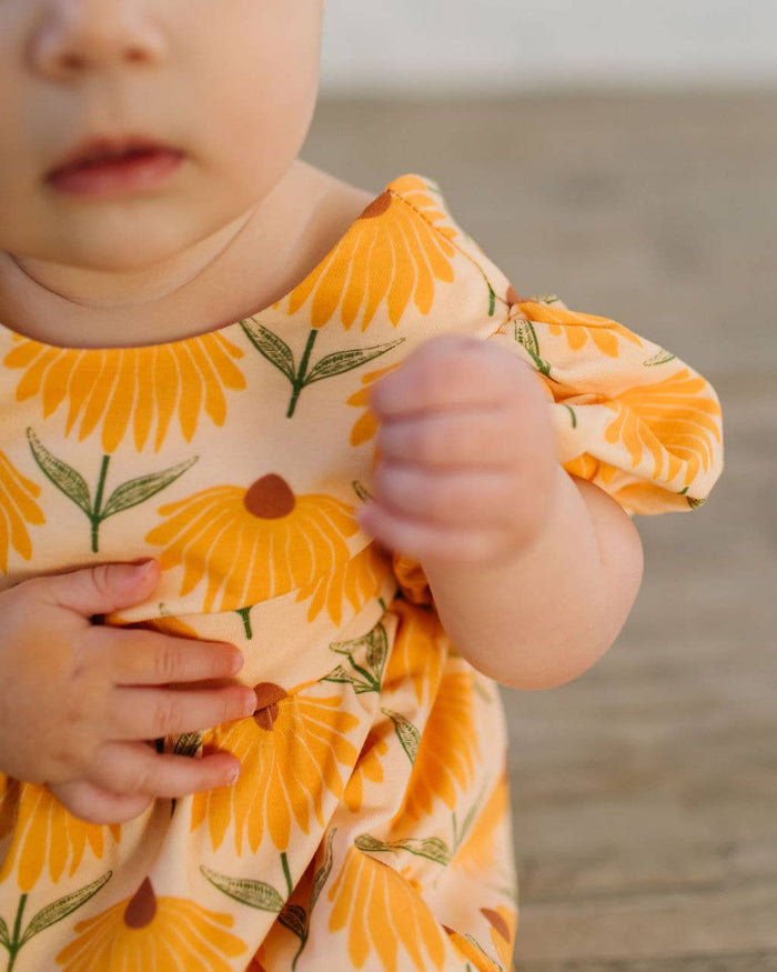 Ollie Jay Puffed Rosie Romper in Sunflower