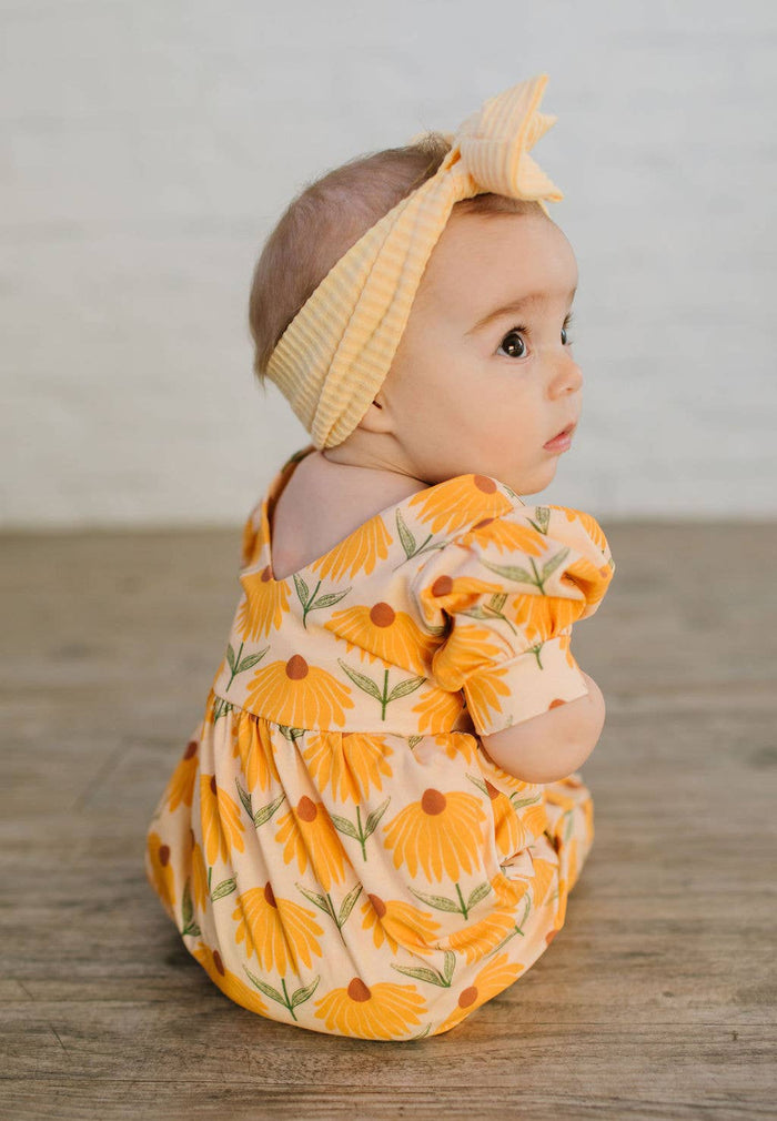 Ollie Jay Puffed Rosie Romper in Sunflower