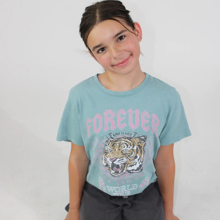 Paper Flower Forever World Tour Tiger Graphic T-Shirt