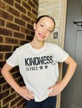 Paper Flower Kindness Is Free Love Always Wins Front Back Rhinestone Tee | Gardenia
